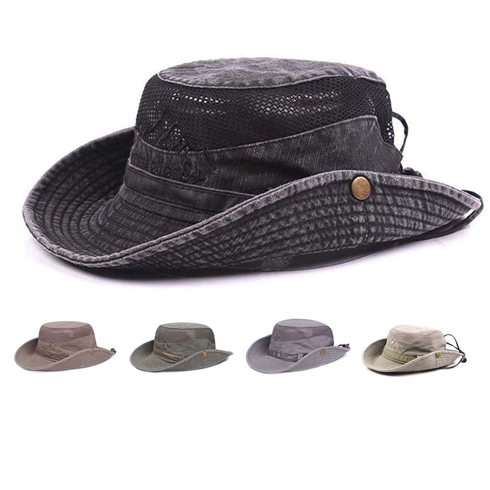 UPF 50+ Sun Hat for Men & Women - Wide Brim Bucket Fishing Hat with Neck Flap - Safari Boonie Hat for Outdoor, Beach, Hiking & Travel