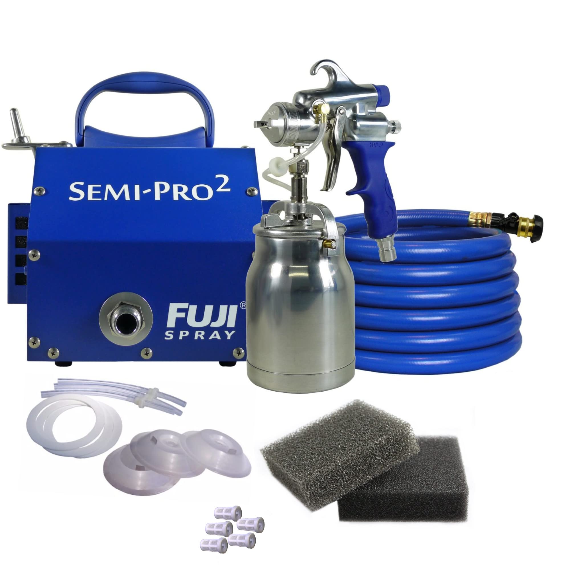 Fuji Spray Semi-PRO 2 HVLP Spray System with 4-Piece Accessory Kit - Professional Paint Sprayer for Woodworking, Cabinets & Automotive Projects - Perfect for DIY Home Improvement and Furniture Refinishing