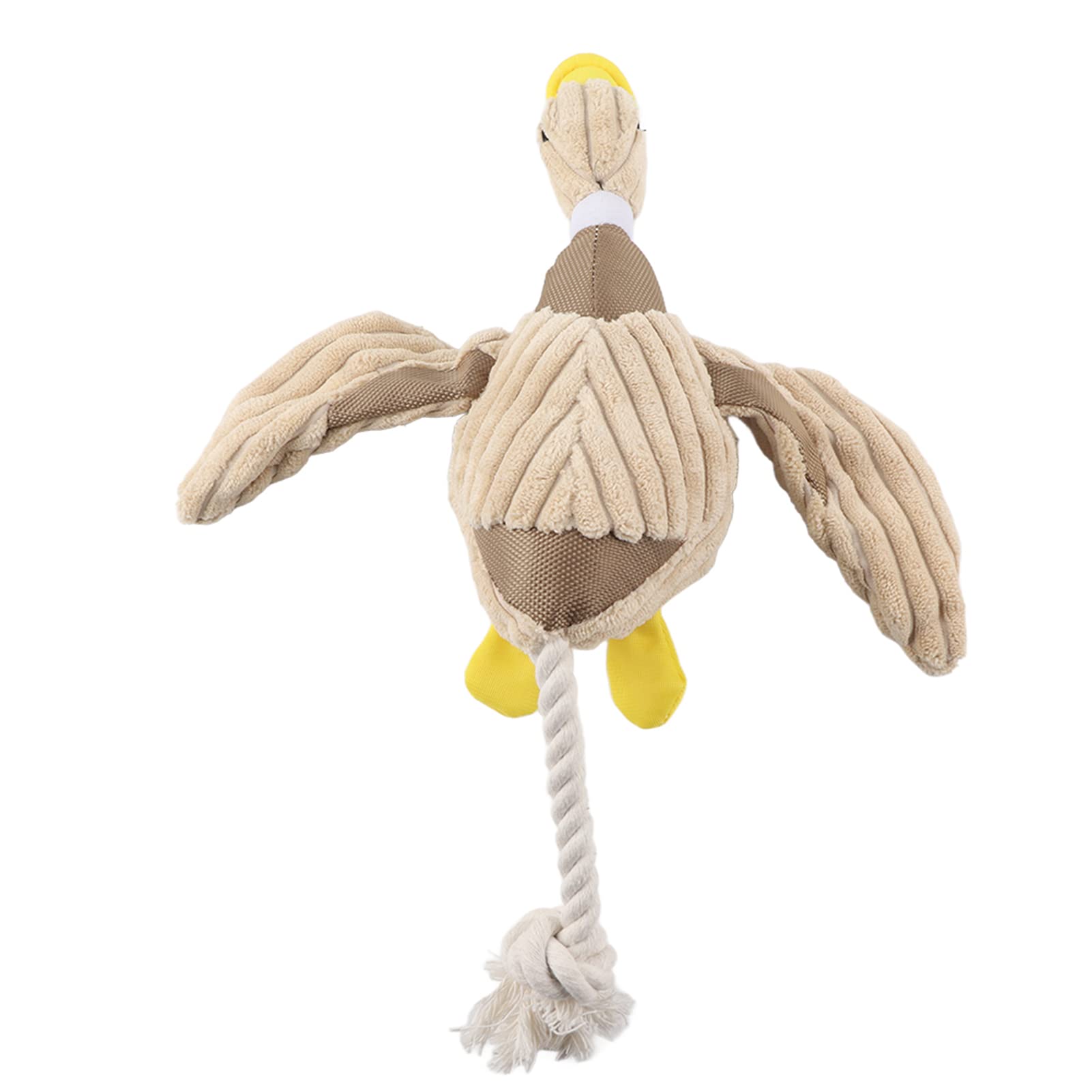 Eurobuy Cotton Rope Duck Dog Chew Toy - Durable Pet Teeth Cleaning & Interactive Training Toy with Squeaker for Puppies and Small Dogs - Perfect for Playtime, Teething Relief and Bonding Activities