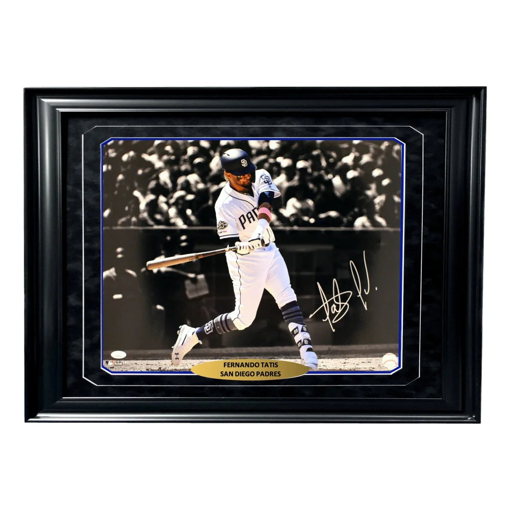 Fernando Tatis Jr. Autographed San Diego Padres 16x20 Framed Photo with JSA COA - Perfect for Baseball Memorabilia Collections & Man Cave Decor