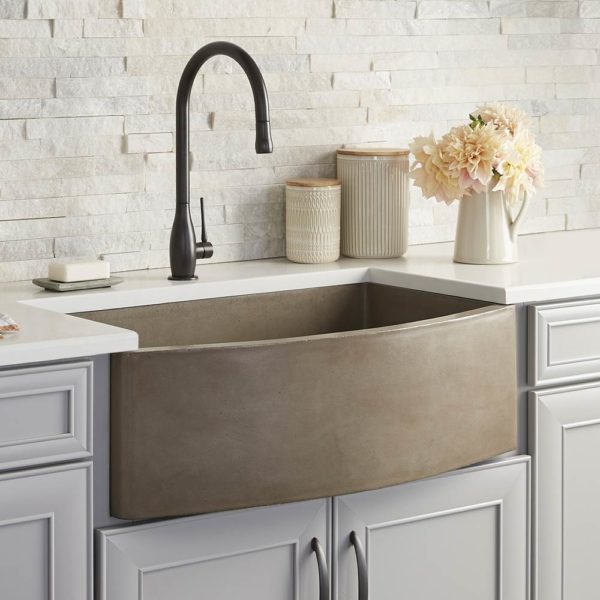 Native Trails Farmhouse Quartet 33 Inch NativeStone Apron Front Kitchen Sink - Durable Farmhouse Sink for Modern Kitchens, Perfect for Cooking, Cleaning & Entertaining