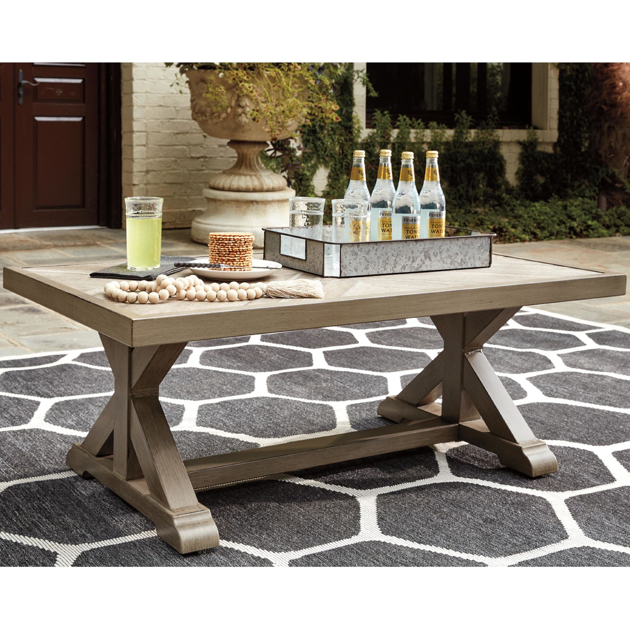 Beachcroft Outdoor Coffee Table - Weather-Resistant & Durable Patio Furniture for Garden, Poolside, and Backyard Relaxation