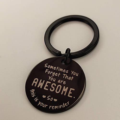 YALLNASL Funny Inspirational Keychain - Sometimes You Forget You're Awesome Gift for Women, Men, Best Friend, Grandson, BFF - Perfect for Birthday, Christmas, Thank You Gifts, Office, Travel, Daily Use