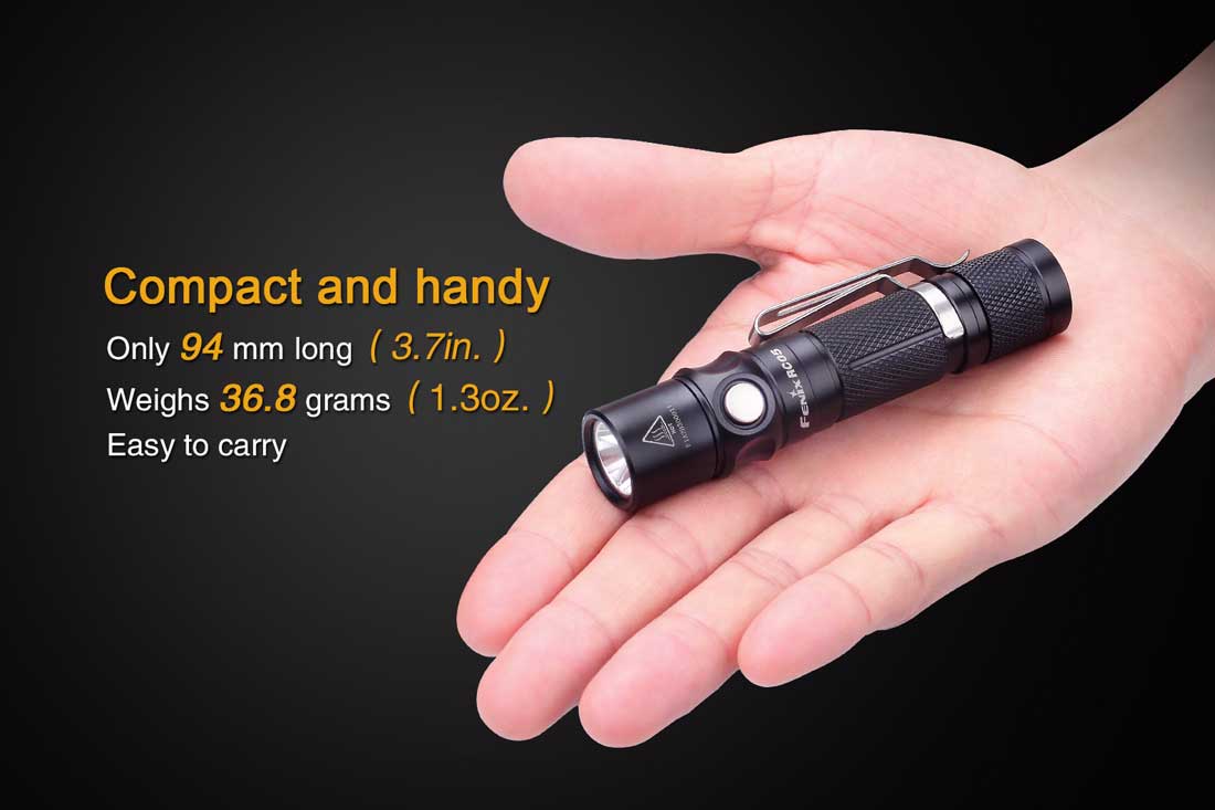 Fenix RC05 Rechargeable LED Flashlight - 900 Lumens, Compact & Waterproof for Camping, Hiking, Emergency Use (Discontinued Model)