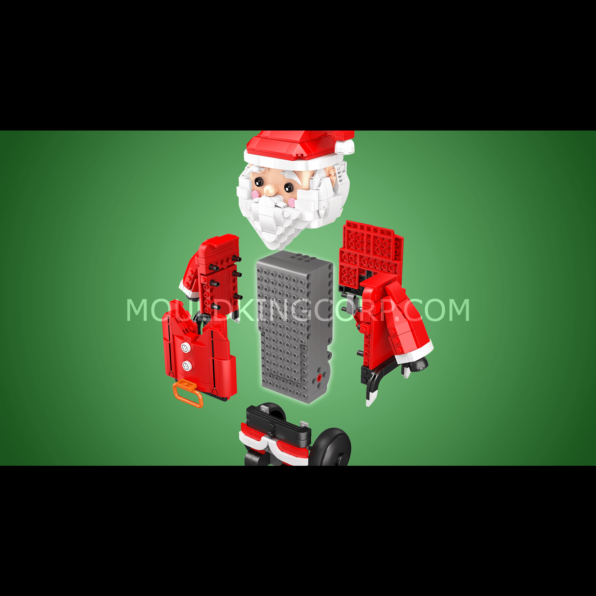 Mould King 13116 Remote Control & Programmable Santa Claus Building Blocks Toy Set - 666 PCS STEM Educational Gift for Kids | Christmas Decoration, Holiday Play, Creative Construction Fun