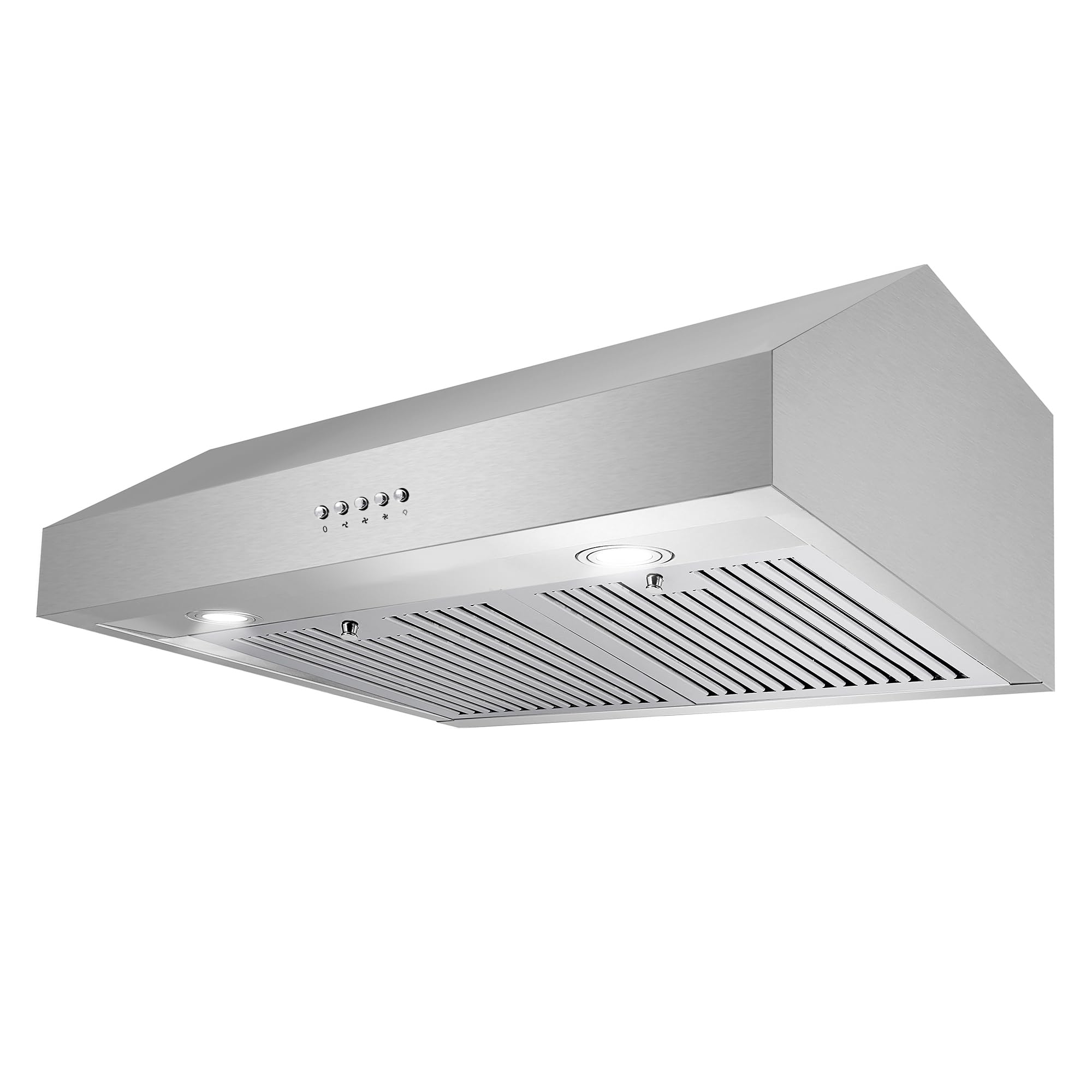 COSMO UC30 30-Inch Stainless Steel Under Cabinet Range Hood - 3-Speed Ducted Kitchen Vent with LED Lights & Permanent Filters - Perfect for Over Stove Ventilation in Modern Kitchens