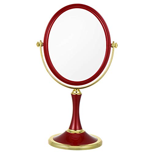 FOMIYES 360° Swivel Vanity Mirror - Double Sided Tabletop Makeup Mirror with Magnification for Women & Girls | Perfect for Home, Bedroom & Dressing Room Beauty Routine