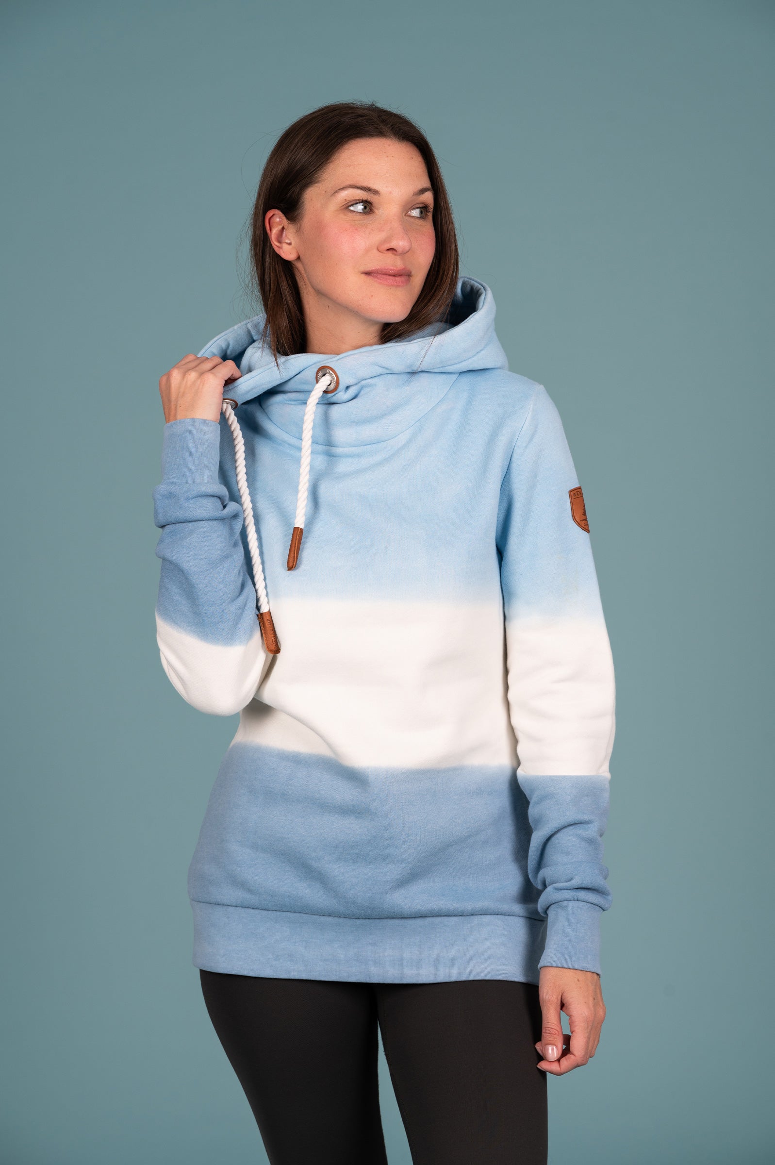 Serena Dip Dye Hoodie - Sapphire Blue Ombre Women's Pullover Sweatshirt | Cozy Casual Wear for Fall & Winter | Perfect for Street Style & Lounge Outfits