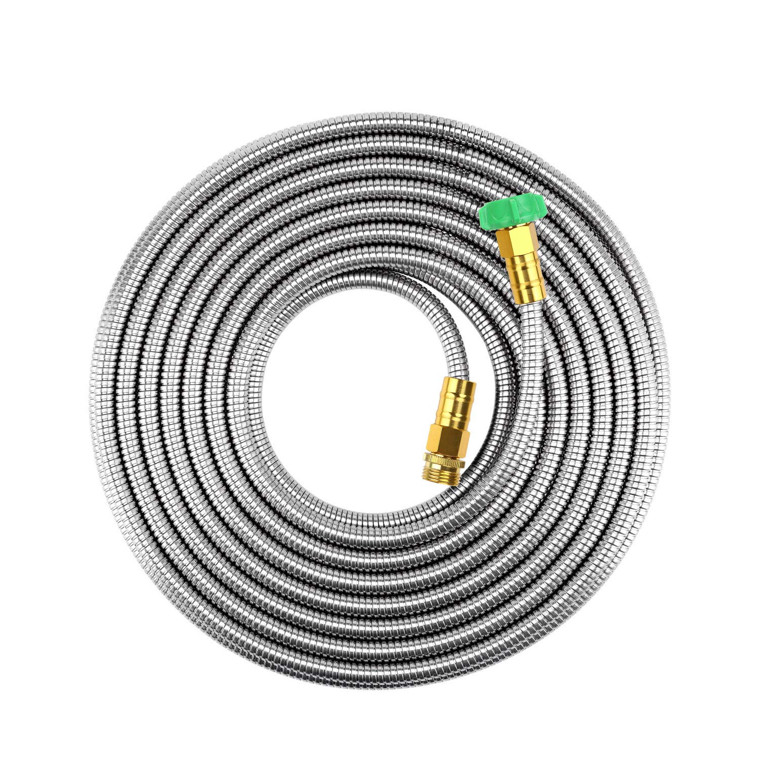 15ft Short Metal Steel Garden Hose - 3/4