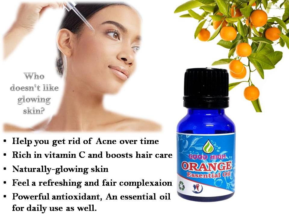 100% Pure Natural Organic Orange Essential Oil - Undiluted, Vegan for Skin Care, Hair Growth & Aromatherapy | Personal Wellness & Relaxation | Good High Brand (30mL) | Perfect for Diffusers, Massage & DIY Beauty Recipes