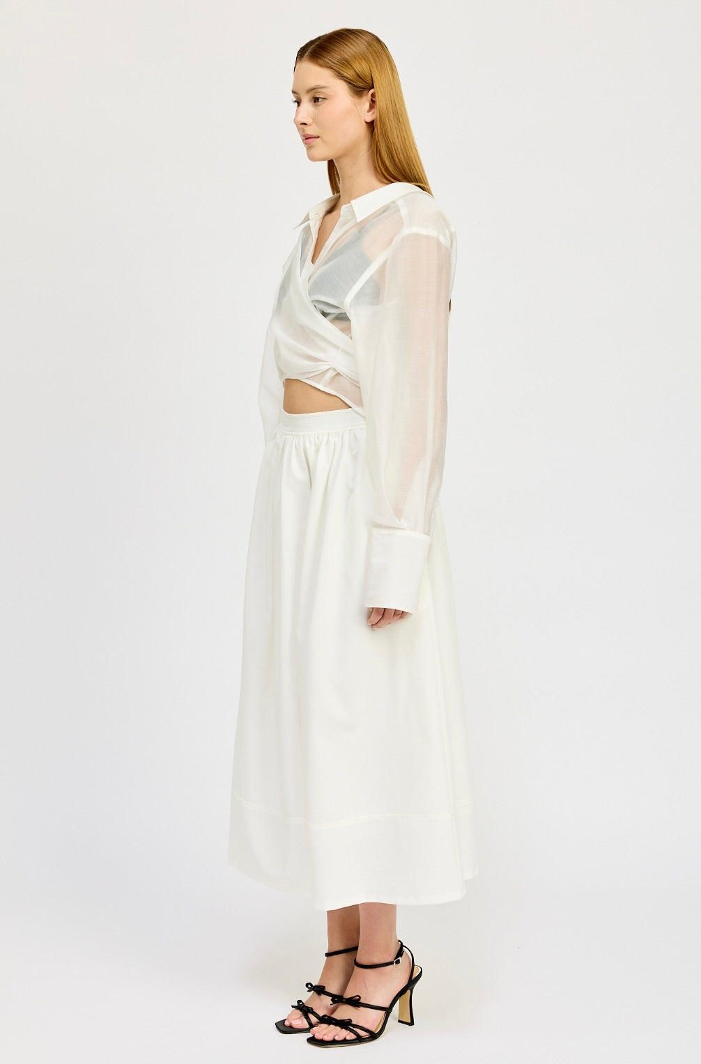 Stylish Blake Midi Skirt for Women | Flowy A-Line Skirt with Pockets | Perfect for Office, Date Night & Casual Outfits