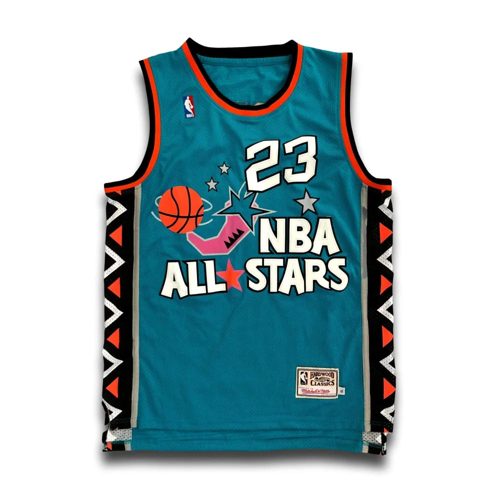 Authentic Michael Jordan Signed 1996 NBA All-Star Jersey with PSA/DNA COA - Chicago Bulls Teal Jersey - Perfect for Sports Memorabilia Collectors and Basketball Fans Display