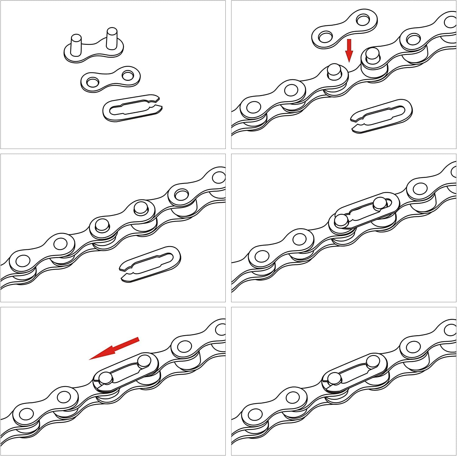 Single-Speed Bike Chain 1/2 x 1/8 Inch - 122 Links (122L) Black Replacement Chain for Fixie & BMX Bikes - Perfect for Urban Commuting & Track Cycling