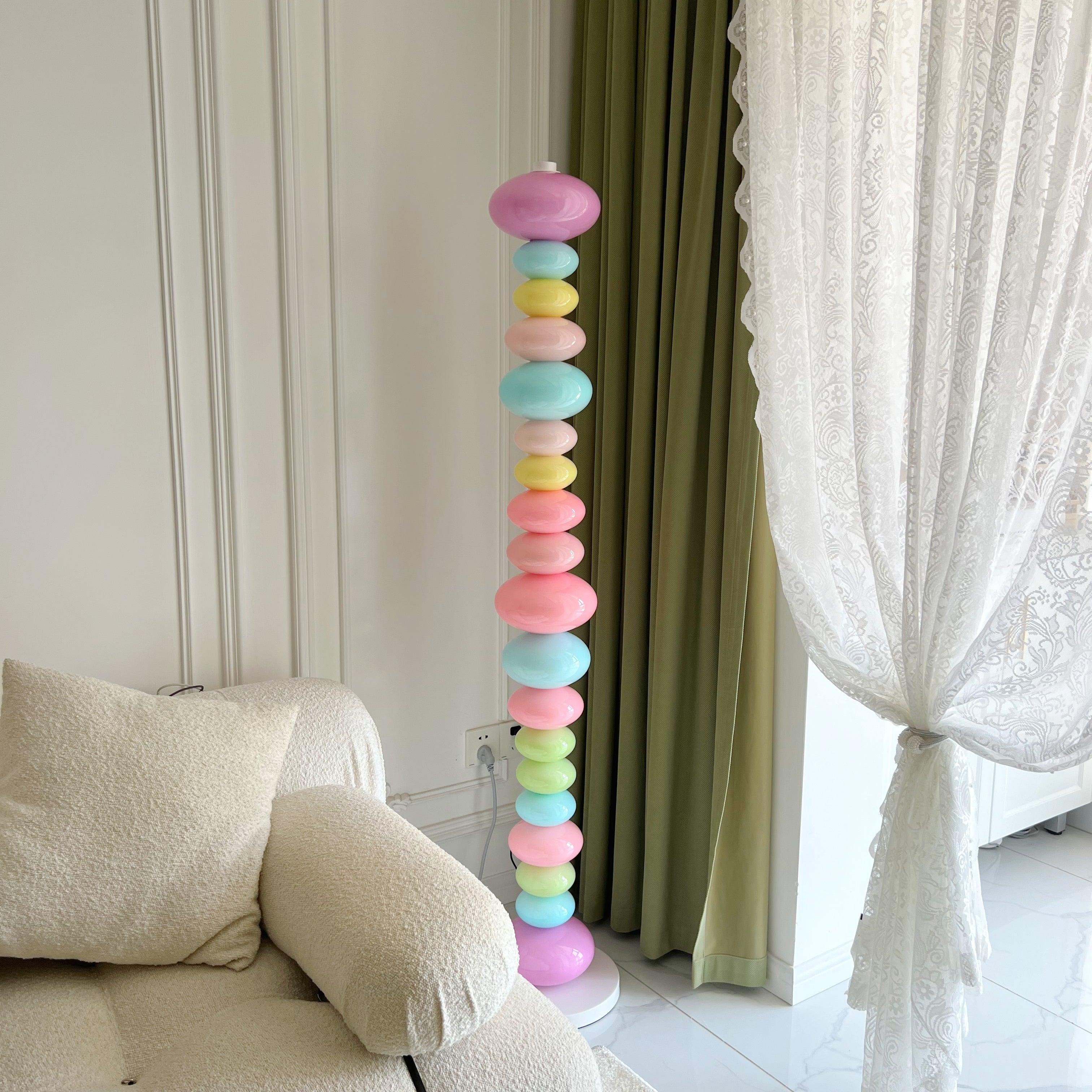 Modern Candy Floor Lamp - Adjustable Brightness LED Standing Light for Living Room, Bedroom, Office - Warm White & Cool White Light Modes - Perfect for Reading, Relaxing, and Creating Ambiance
