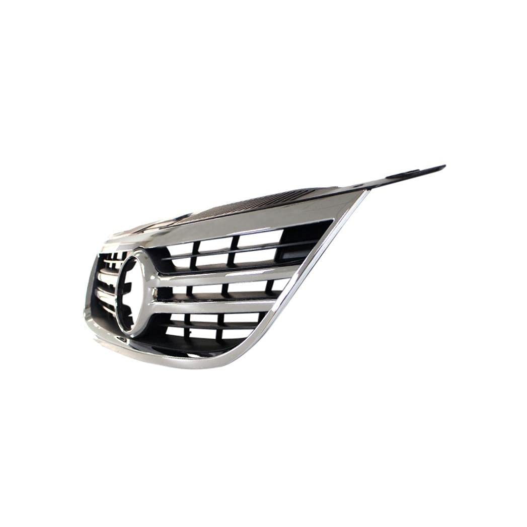 Chrome & Black Front Grille Grill Assembly for 2009-2011 Volkswagen Tiguan | Perfect Fit Replacement | Upgrade Your Car's Style for Daily Driving & Car Shows