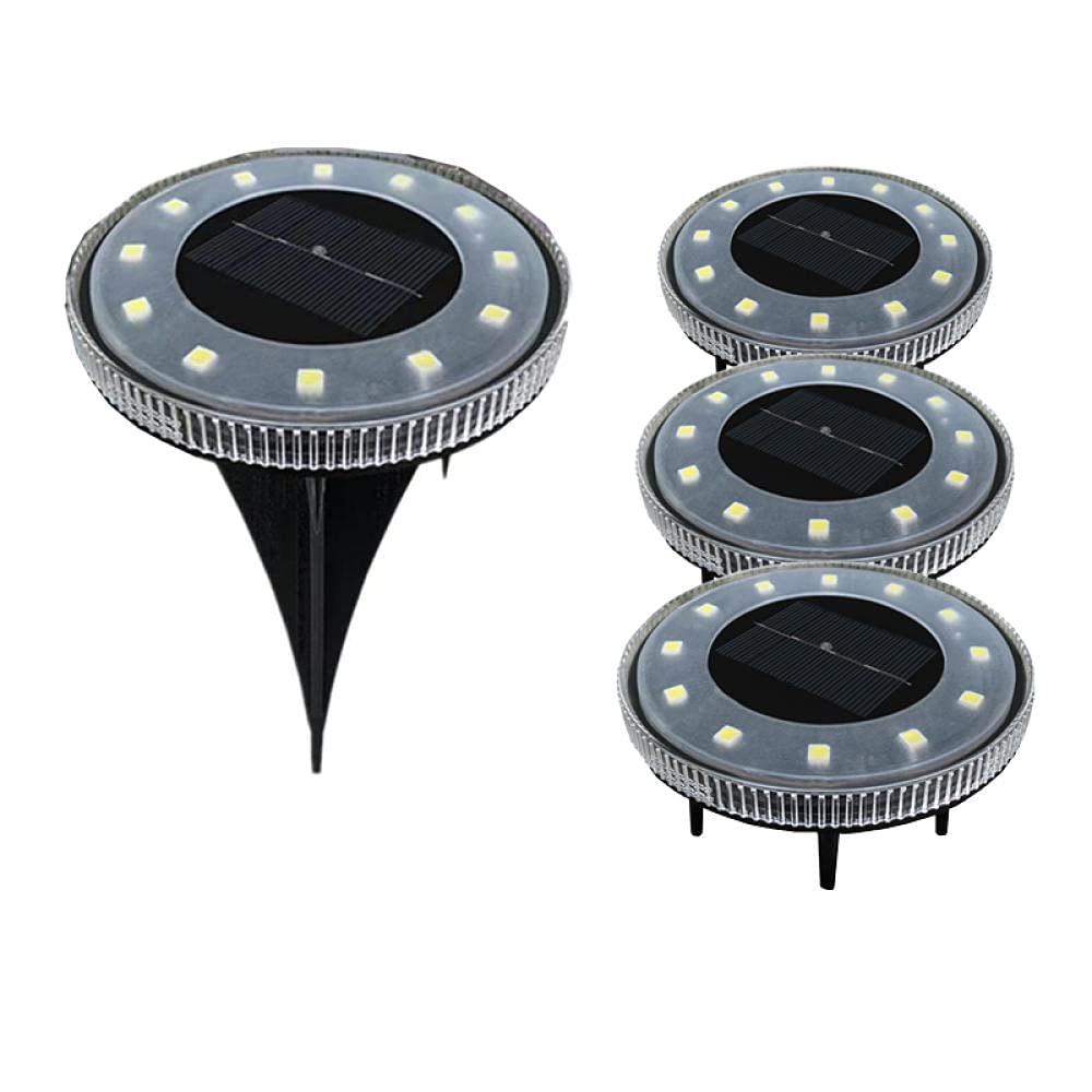 12 Pack Solar Garden Lights Outdoor - Waterproof LED Solar Powered Pathway Lights for Yard, Patio, Lawn & Landscape Decor (Warm White, 4 Pack) - Perfect for Walkways, Driveways & Garden Accent Lighting