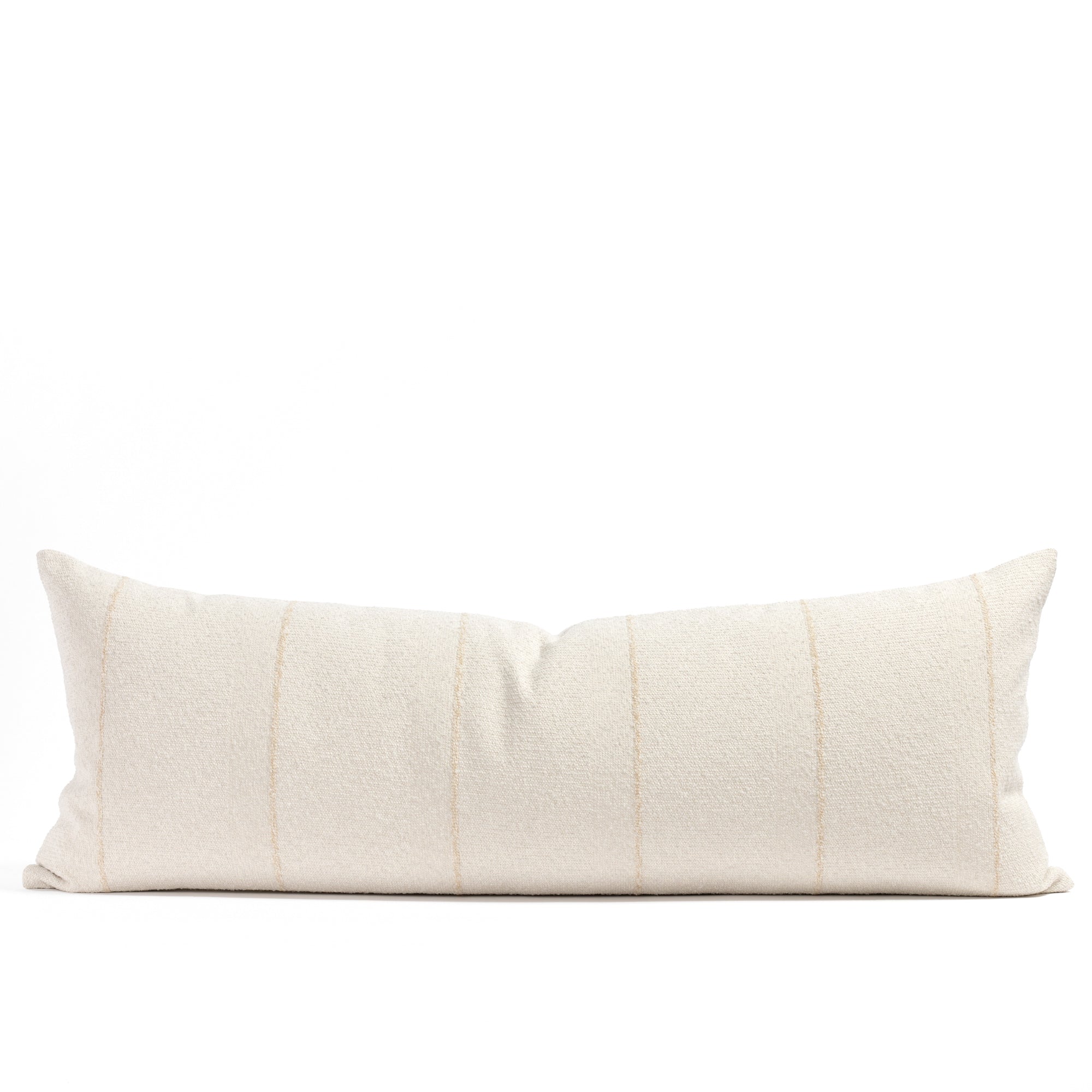 Hartford Stripe 16x42 Outdoor Bolster Pillow - Premium Linen Cover - Water Resistant & UV Protected - Perfect for Patio, Poolside & Garden Lounge Chairs