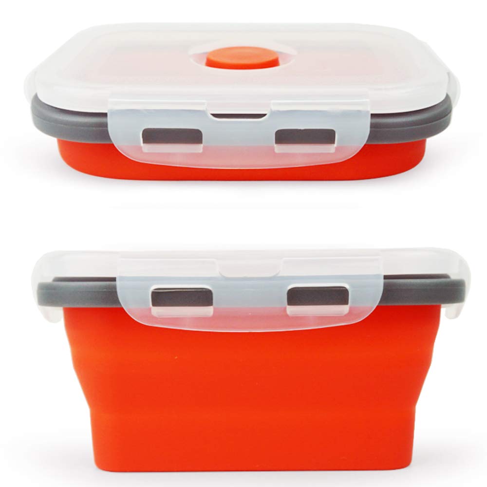 Eco-Friendly Reusable Silicone Food Storage Containers Set of 3 - Collapsible, Airtight Silicone Bowls for Meal Prep, Camping & Travel - Perfect for Picnics, Office Lunch & Outdoor Adventures