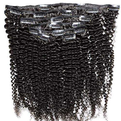 Natural Color Kinky Curly Clip In Hair
