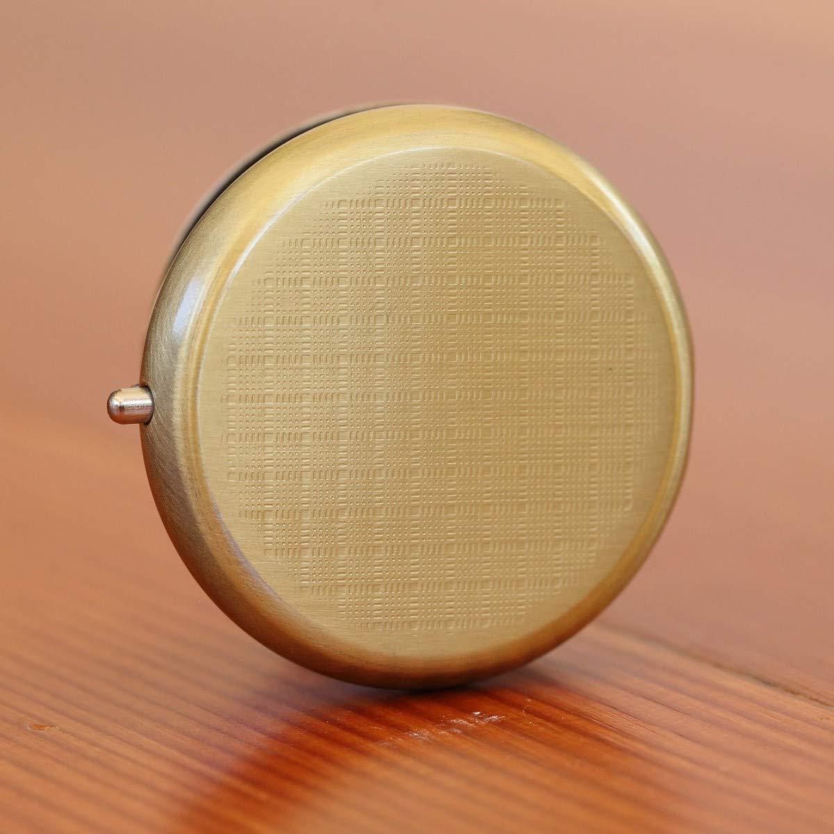 Brass Round Pill Box with Crucifix Design - Perfect for Travel, Medication Storage & Religious Gifts
