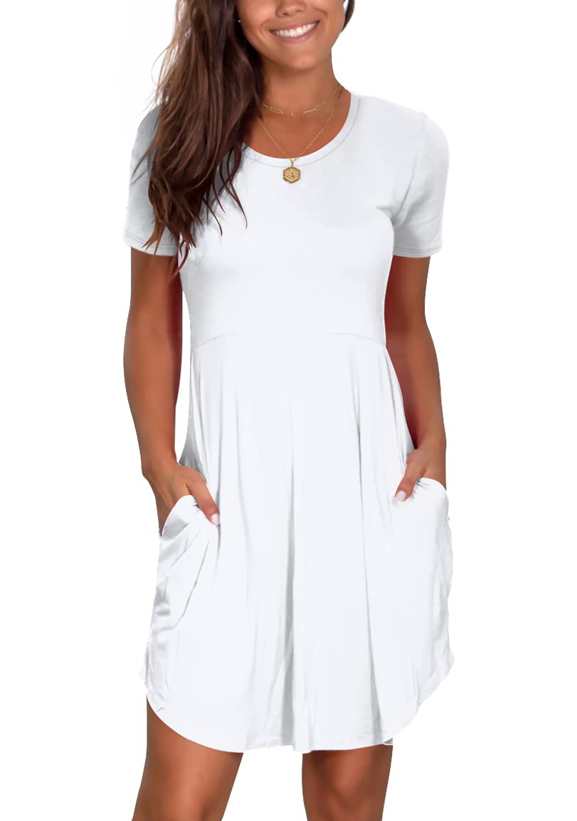 Nova In Sky Women's 2025 Casual Summer Dress - Short Sleeve Loose Fit Sundress with Pockets | Perfect for Beach, Vacation, and Everyday Wear