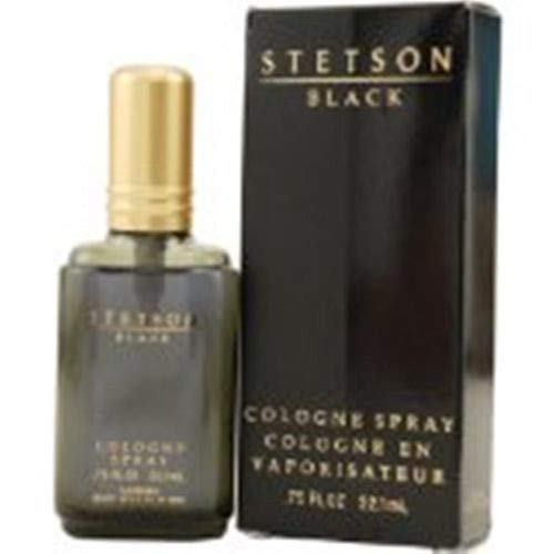 Stetson Black by Coty - Eau de Cologne Spray for Men, 0.75 oz | Fresh Woody Fragrance | Perfect for Daily Wear, Office & Date Night