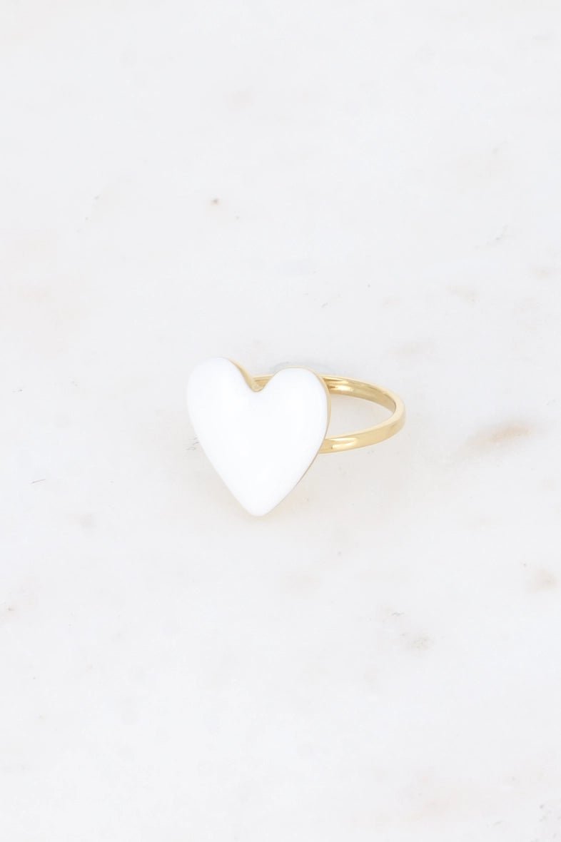 Heart Love Ring - Elegant Red or White Jewelry for Women | Perfect for Valentine's Day, Anniversary & Romantic Gifts