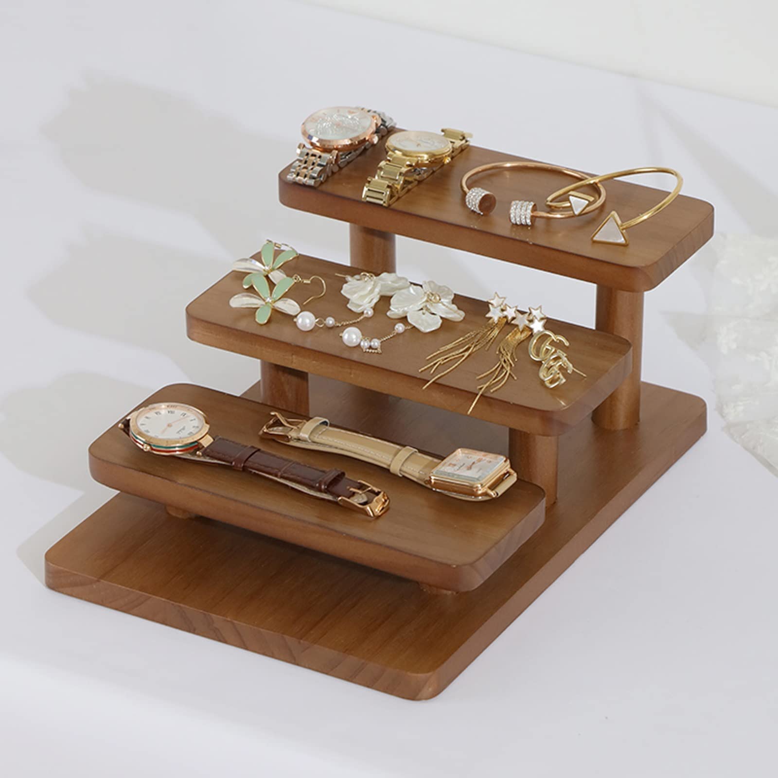 Wooden Eyeglass Display Stand - Multi-Purpose Glasses & Jewelry Organizer for Home Decor (Size: 4) | Perfect for Retail Stores, Bedroom Vanity & Gift Packaging