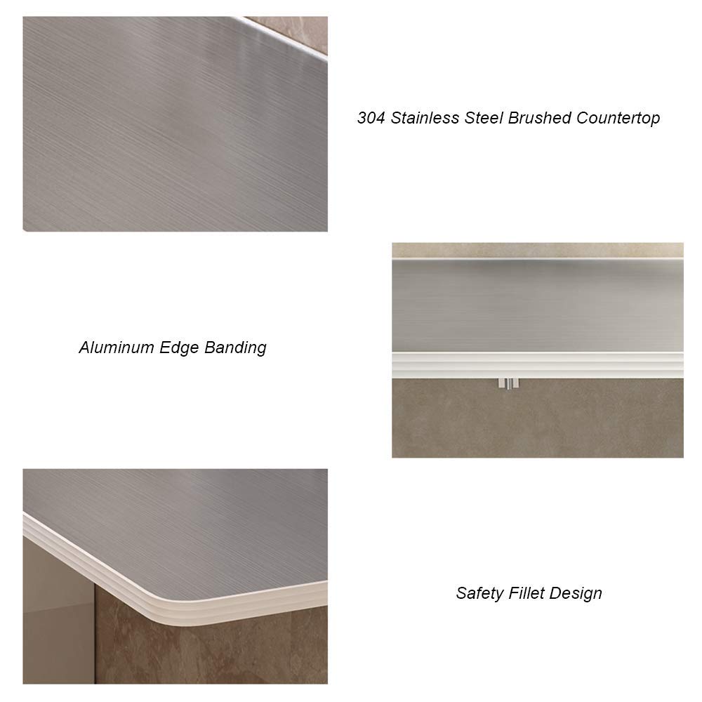 Foldable Wall Mounted Table - Space Saving Aluminum Alloy Folding Desk for Kitchen, Dining & Small Spaces | Durable Household Fold Down Table with Sturdy Frame | Perfect for Apartments, RVs & Tiny Homes