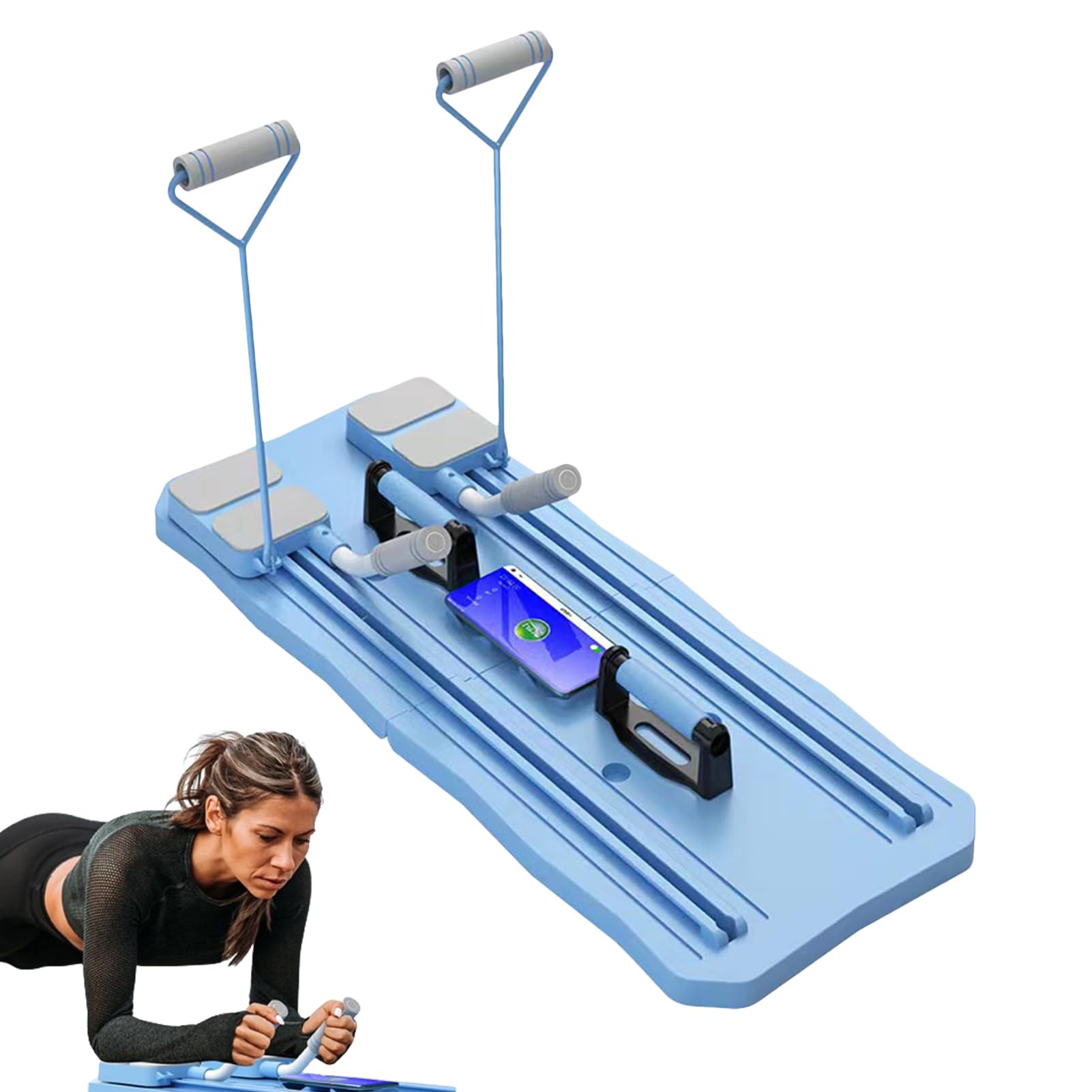 Compact Foldable Pilates Reformer Machine - Multifunctional Home Gym Equipment for Core, Abs & Full Body Workout | Perfect for Small Spaces & At-Home Fitness Routines