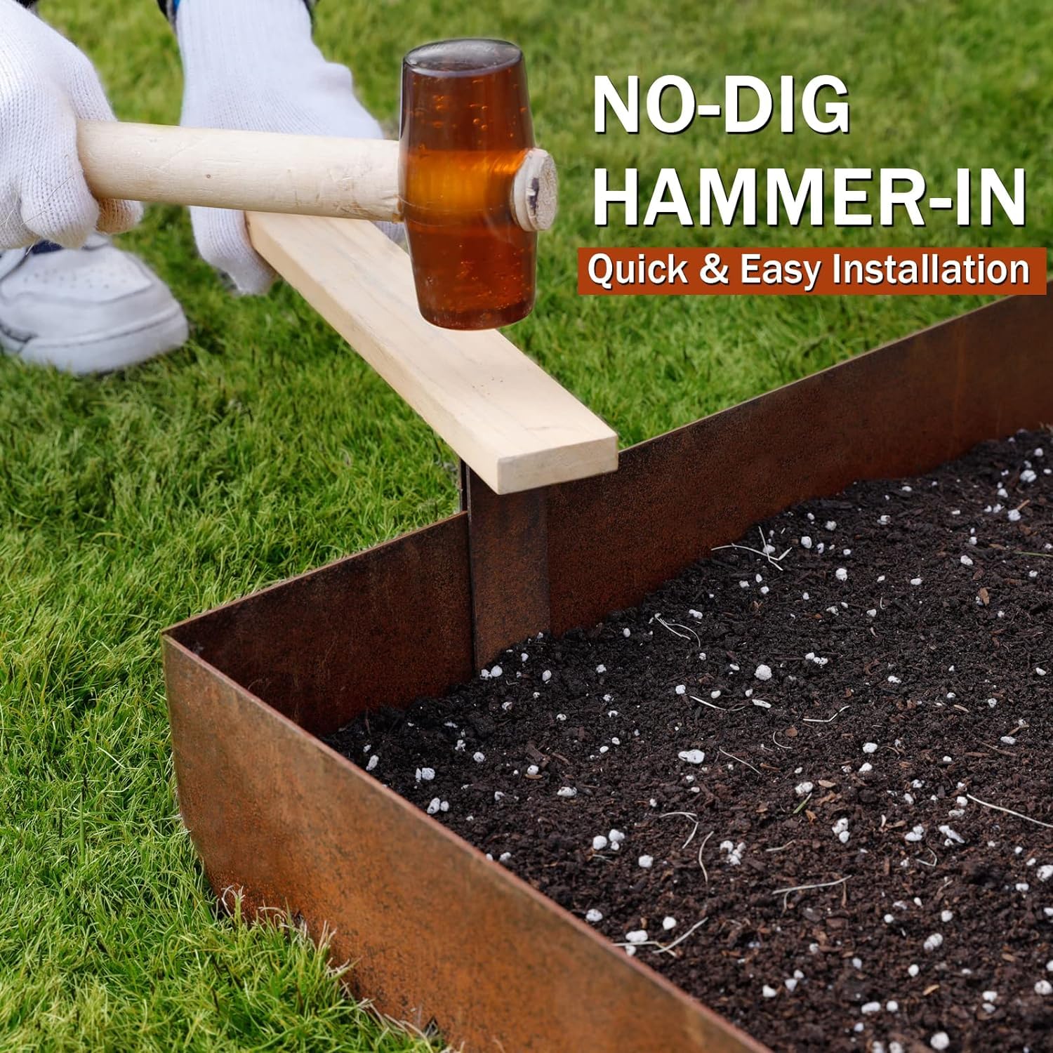 Worth Garden 6 Pack Corten Steel Landscape Edging - 40