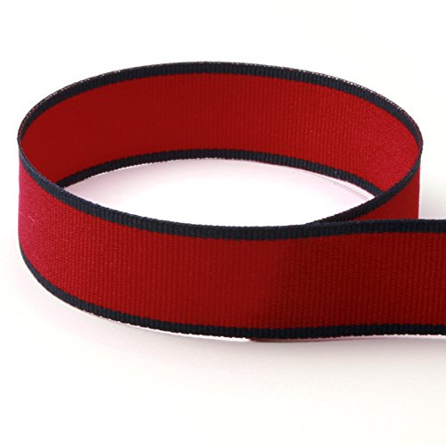 Polo Navy & Red Stripe Grosgrain Ribbon