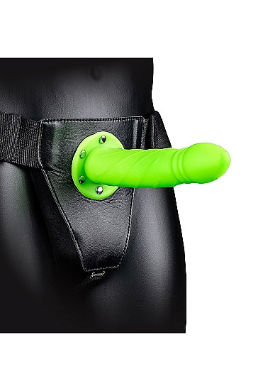 Glow in the Dark Twisted Hollow Strap-On Dildo for Couples - Perfect for Role Play, BDSM & Sensual Nighttime Adventures