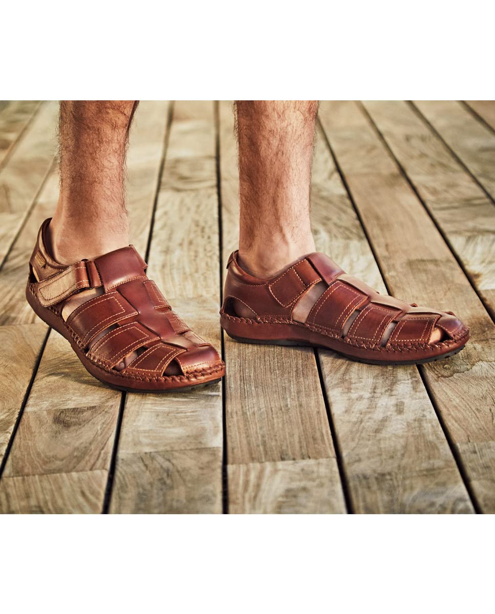 PIKOLINOS Men's Leather Flat Sandals - Comfortable & Stylish Tarifa Design for Casual Wear, Beach, and Summer Outings