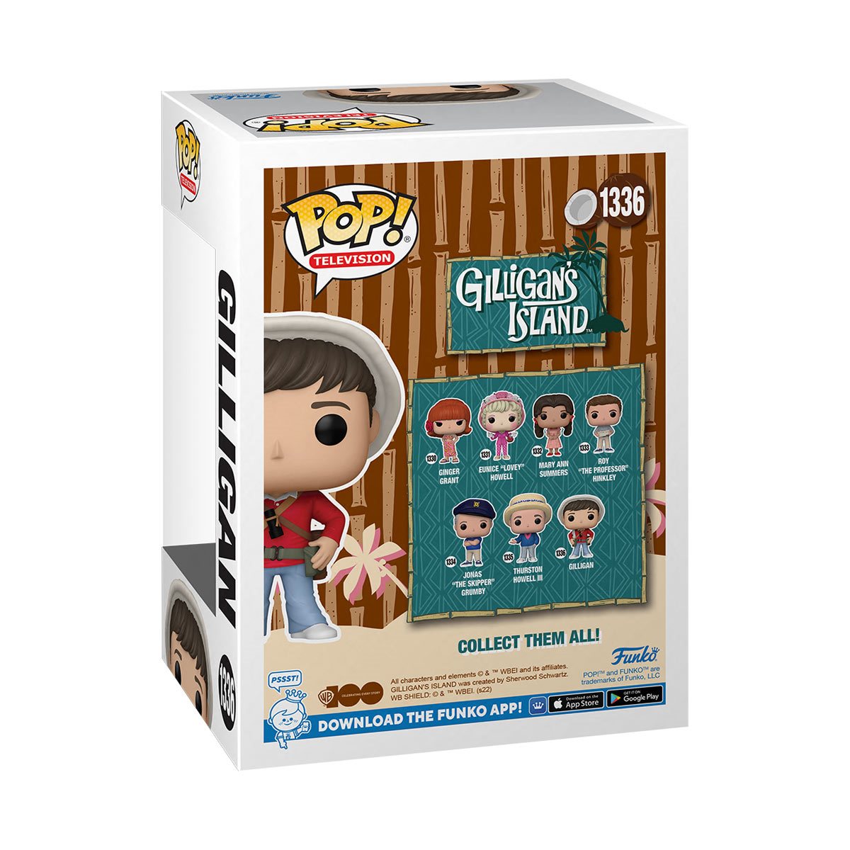 Gilligan's Island Gilligan Pop! Vinyl Figure #1336 - Funko Pop Collectible for TV Show Fans, Perfect for Display & Gifts