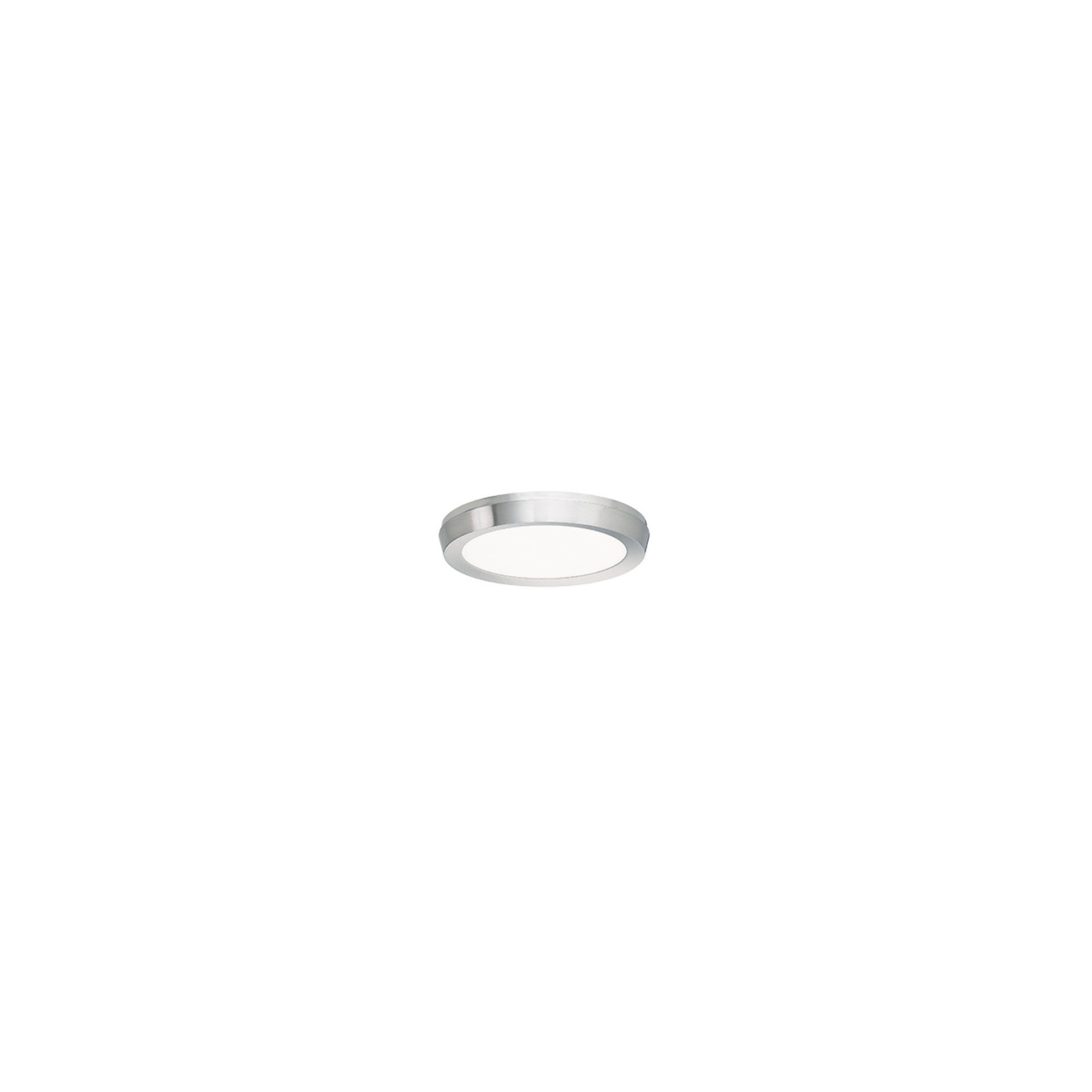 Argo 7 LED Flush Mount Ceiling Light - 2700K Warm White - Brushed Nickel Finish - Energy Efficient Lighting for Bedroom, Kitchen, Hallway & Office