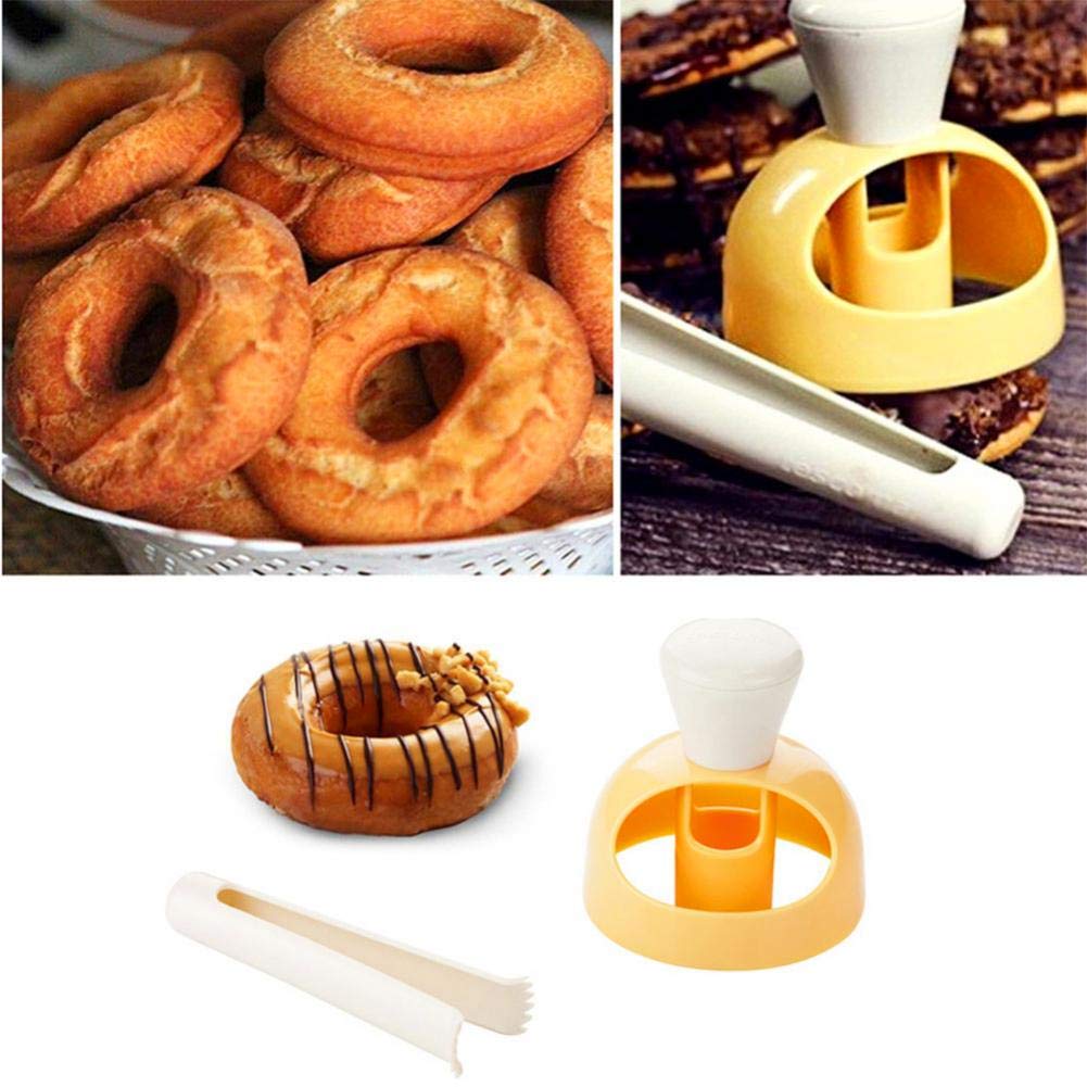 1pc Plastic Donut Mold Maker - DIY Donut Biscuit Cake Mold Cutter for Decorating Doughnut Cake - Kitchen Baking Tools for Bread, Desserts & Pastry Making - Perfect for Home Baking, Party Treats & Kids Cooking Activities