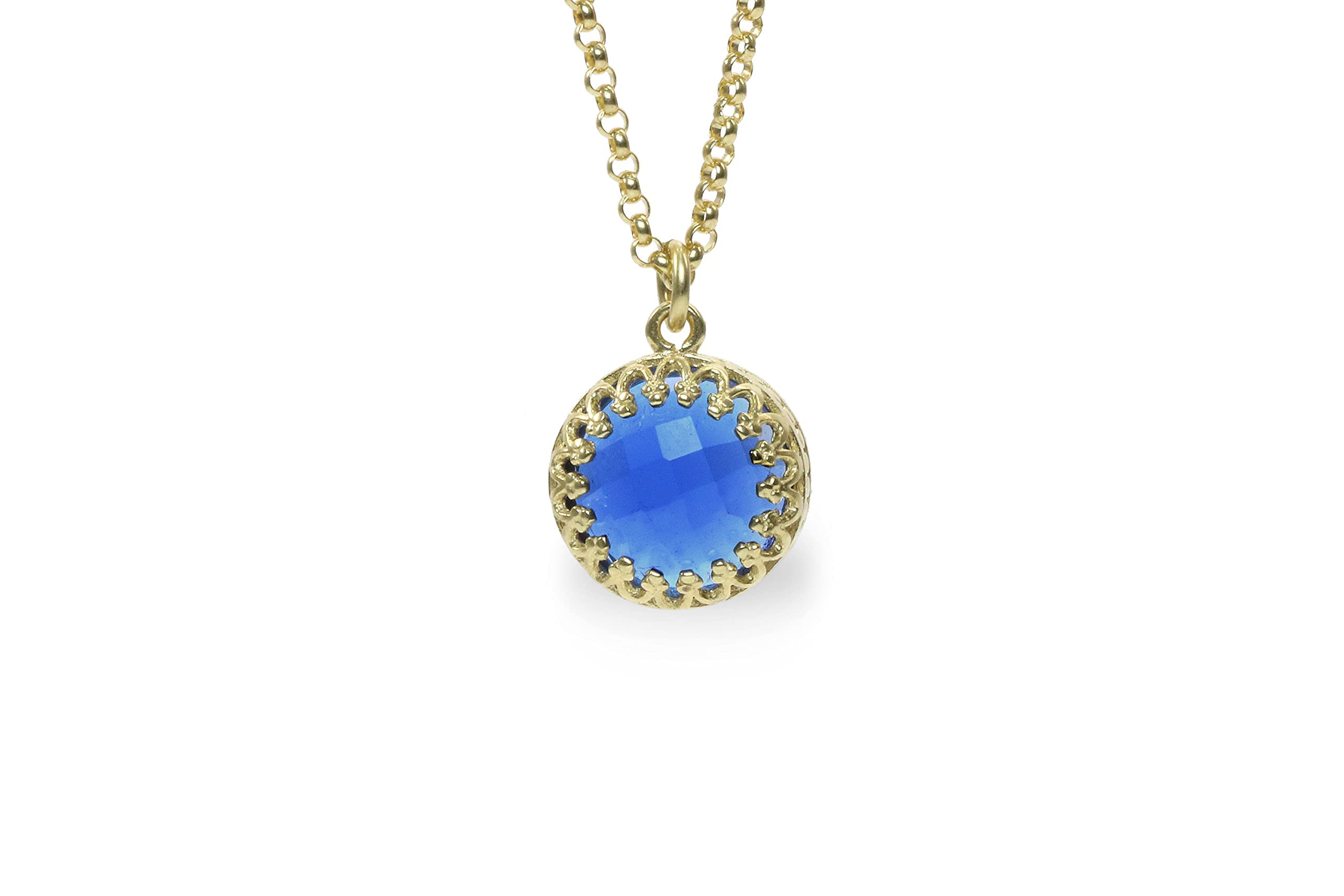 Sapphire Necklace - Handmade Gemstone Pendant Jewelry for Women | Birthday & Everyday Wear