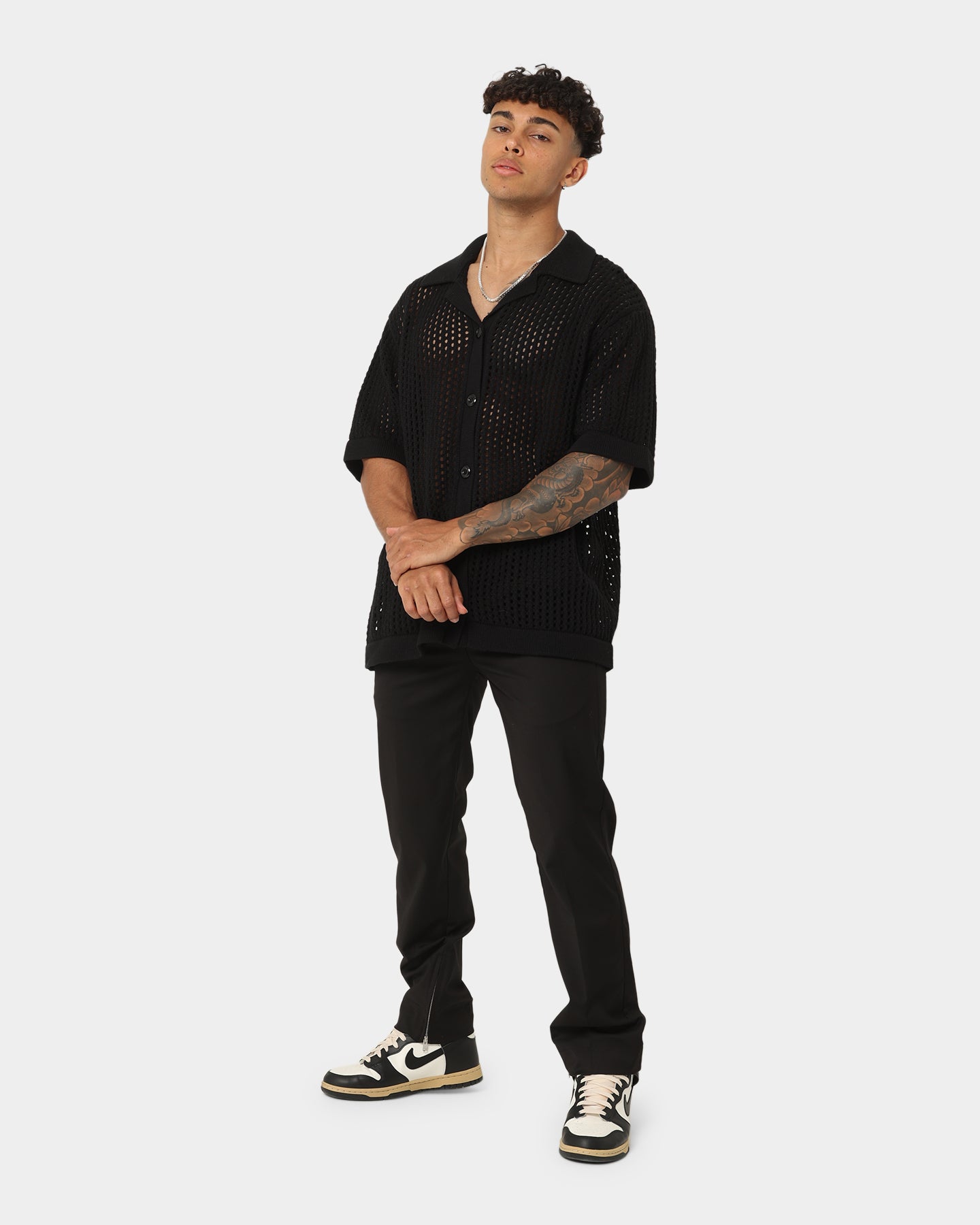 404 Coastal Button Up Shirt for Men - Stylish Black Casual Shirt for Beach, Vacation & Summer Outfits