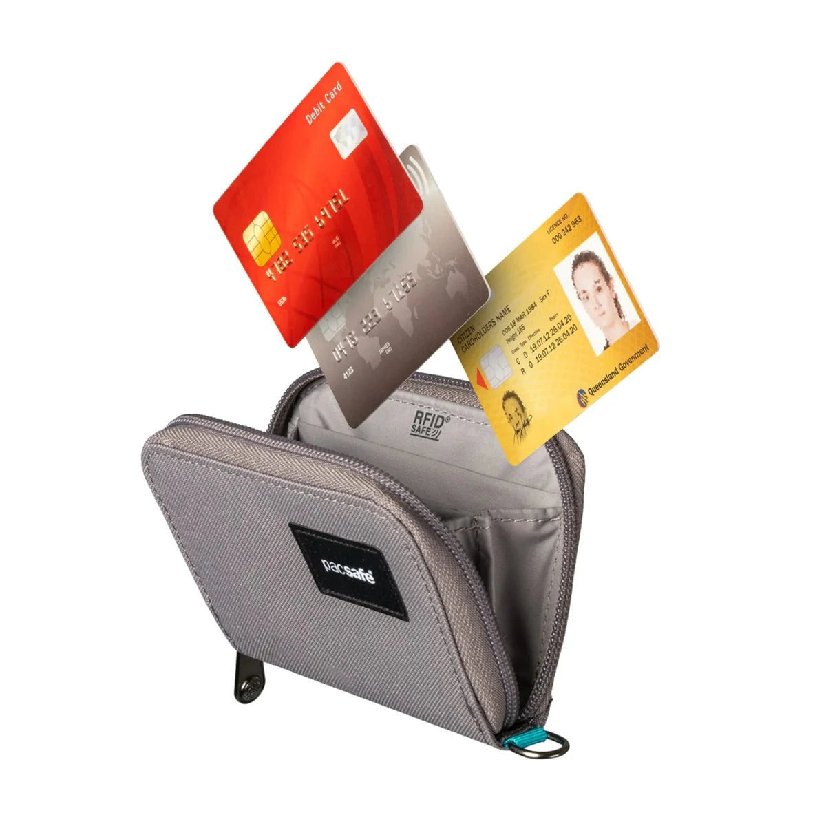Pacsafe RFIDsafe™ RFID Blocking Card Wallet - Secure Credit Card Holder for Travel & Daily Use - Protect Against Digital Theft & Identity Fraud
