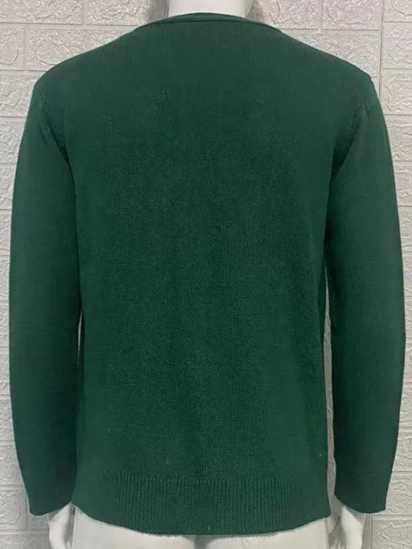 Men's Slim Fit V-Neck Cardigan Sweater - Lightweight Knit Pullover for Casual Wear, Office & Layering