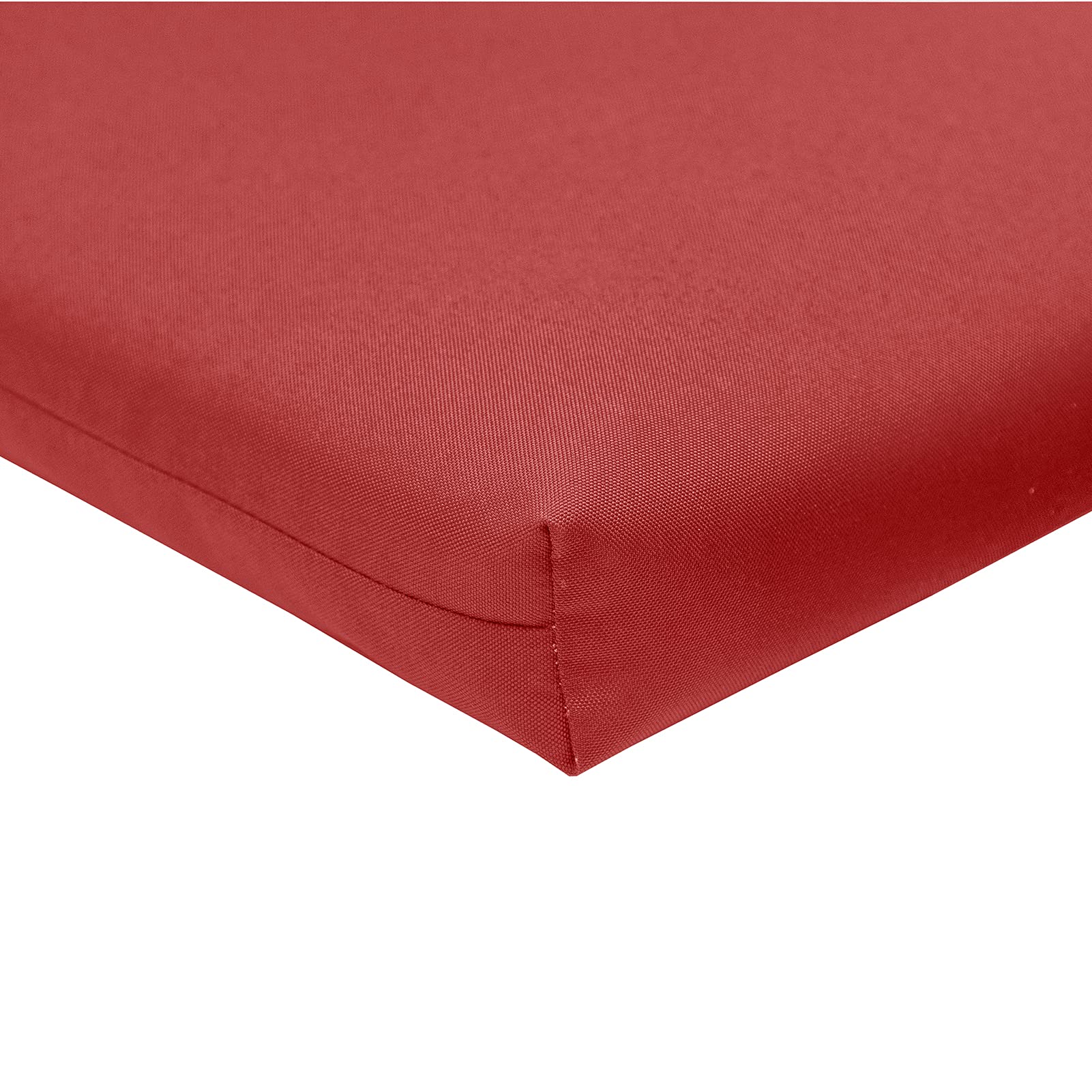 QILLOWAY 4-Pack All-Weather Square Chair Cushions - 17x17x3 Inch Indoor/Outdoor Seat Pads for Dining Chairs, Patio Furniture & Deck - Durable Foam Cushion Set (Red) - Perfect for Backyard BBQs, Poolside Lounging & Kitchen Comfort