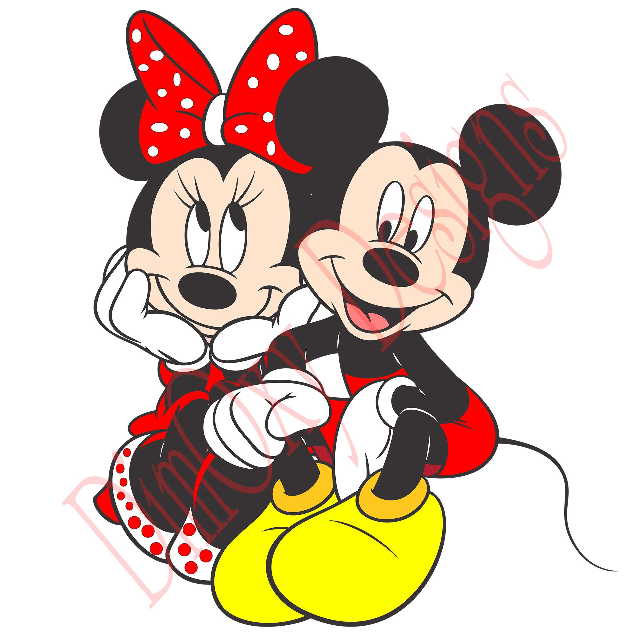 Minnie and Mickey Mouse Static Cling Window Decals - 7