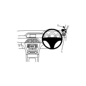ClicOn No Holes Right Hand Dash Mount for Mercedes Benz C Class (W204) 2008-2014 - Perfect for GPS, Phone & Dash Cam Installation While Driving