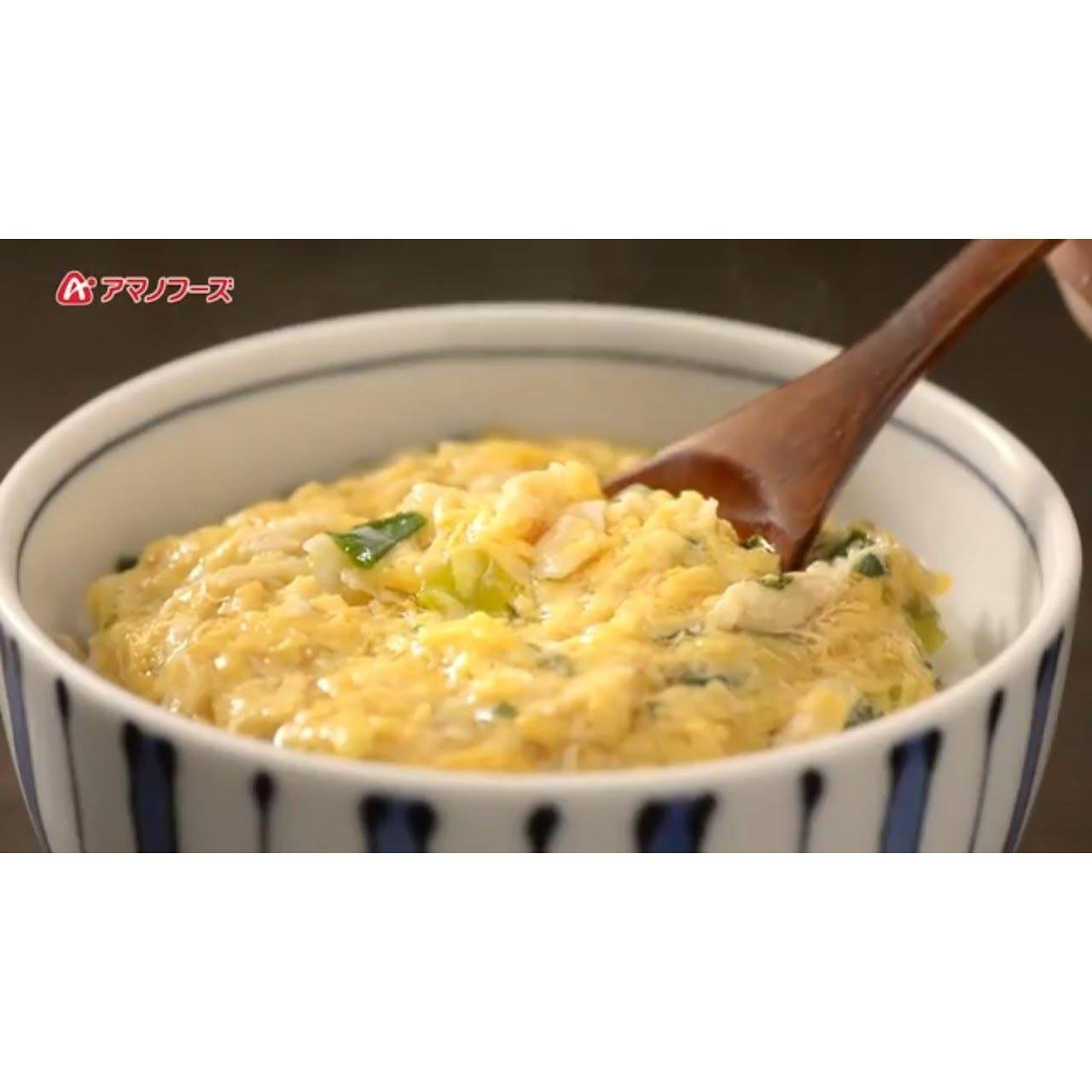 Amano Foods Freeze Dried Oyakodon Chicken and Egg Sauce - Japanese Rice Bowl Topping - 4 Servings - Easy Meal Prep & Camping Food