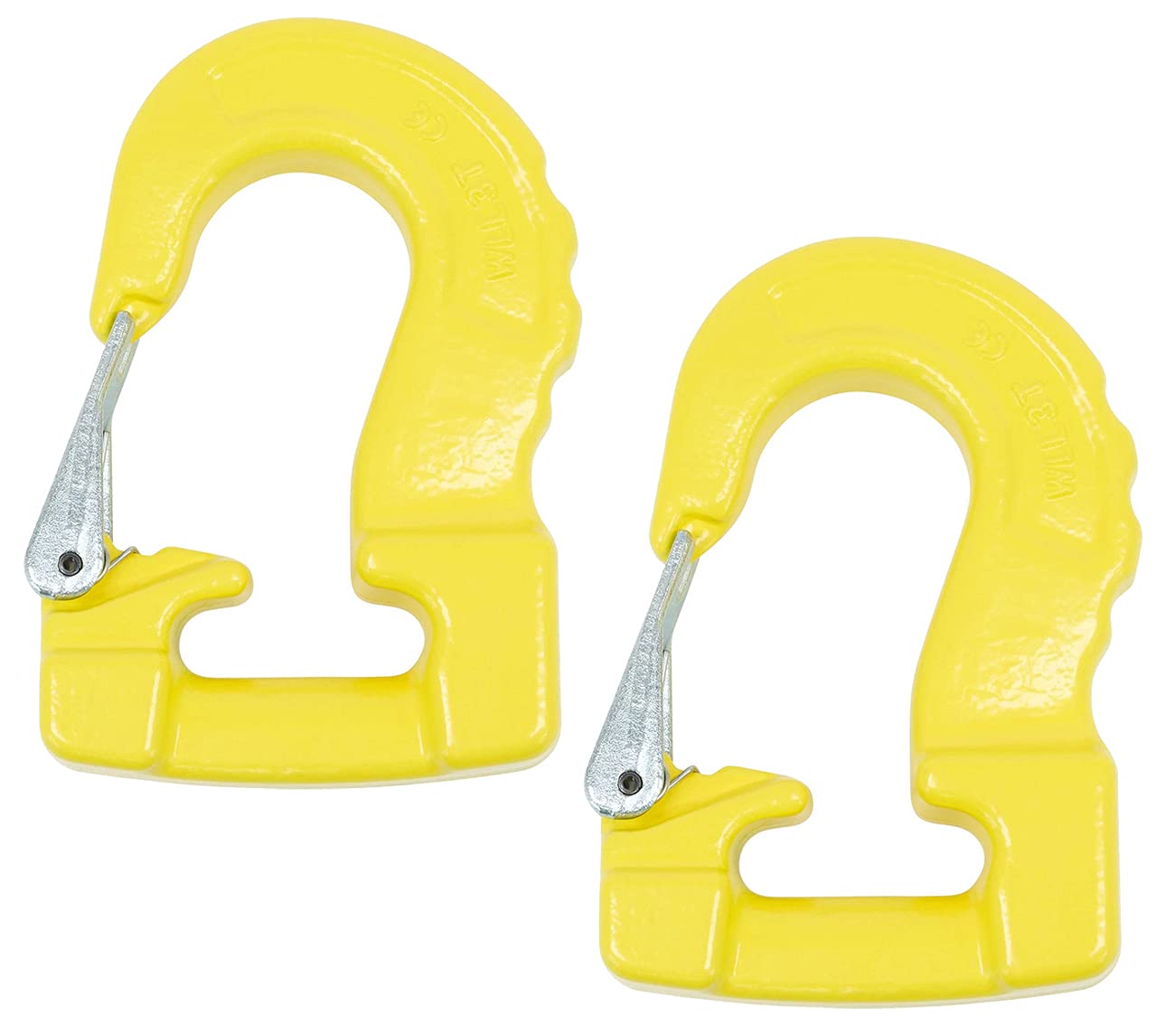 Mytee Products (2 Pack) Round Sling Hook - 8400 lbs WLL, Heavy Duty Yellow Lifting Hooks for Construction, Towing, and Industrial Use