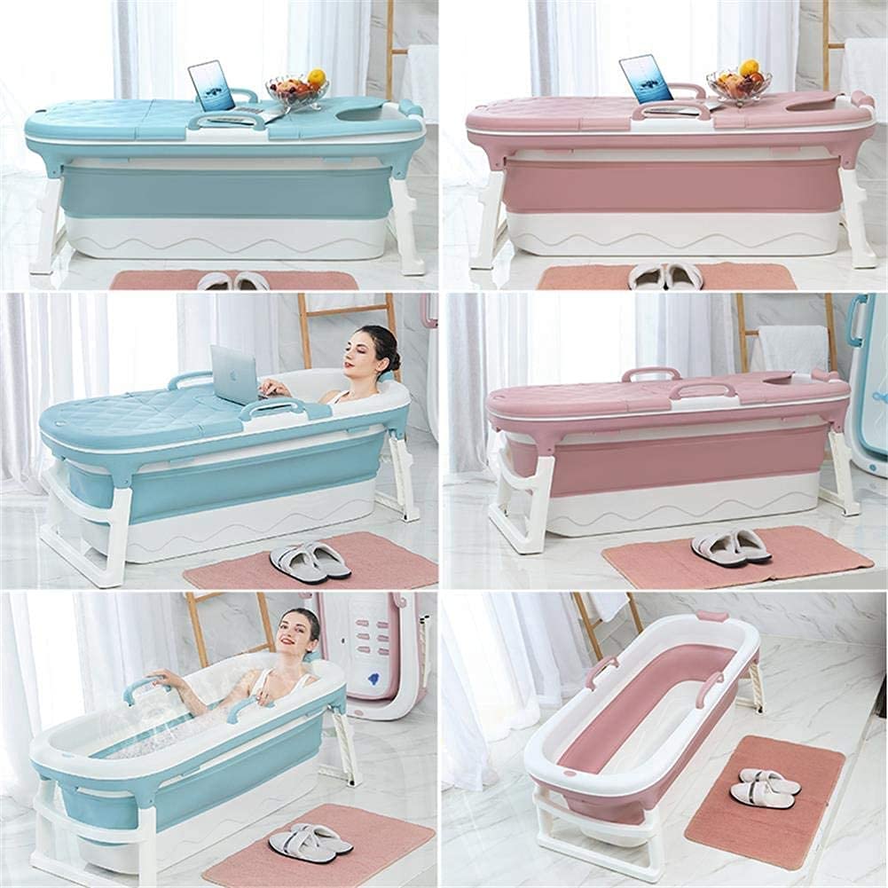 Foldable Bathtub for Adults - Portable Soaking Tub with Lid, Quick Folding Design for Spa Relaxation at Home | Perfect for Small Bathrooms, Apartments & Outdoor Use