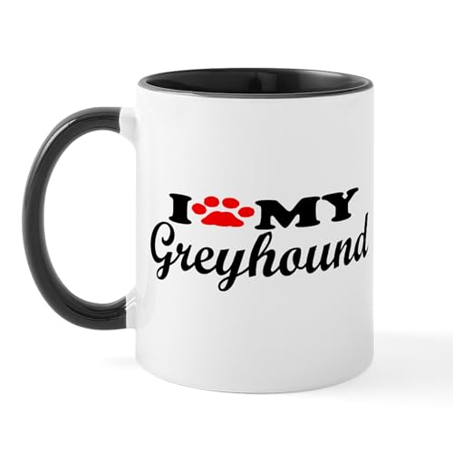 White/Black Inside - Greyhound I Love My Mug