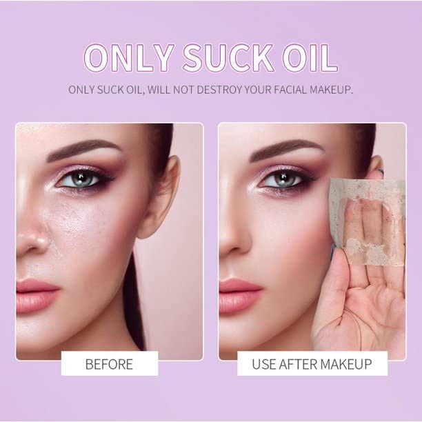 WENGONVILA 100 Sheets Oil Absorbing Blotting Papers for Face - Matte Finish, Shine Control, Portable & Gentle on Skin | Perfect for Oily Skin, Touch-Ups, Travel & On-the-Go Makeup Maintenance