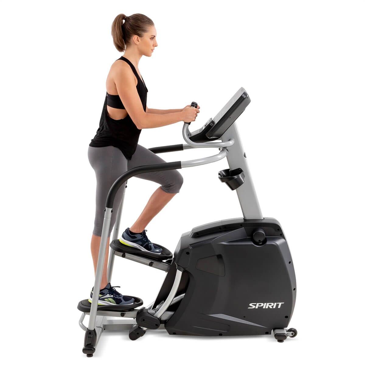 Spirit Fitness CS800 Stepper Machine - Compact Home Exercise Equipment for Cardio & Leg Workouts - Perfect for Small Spaces & Apartment Workouts